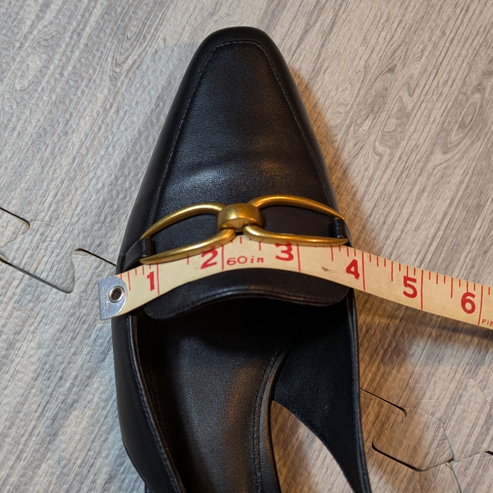 Women's Veronica Beard Casie Slingback Pump, Black, Gold Hardware, EUC 8M no box - Picture 14 of 14